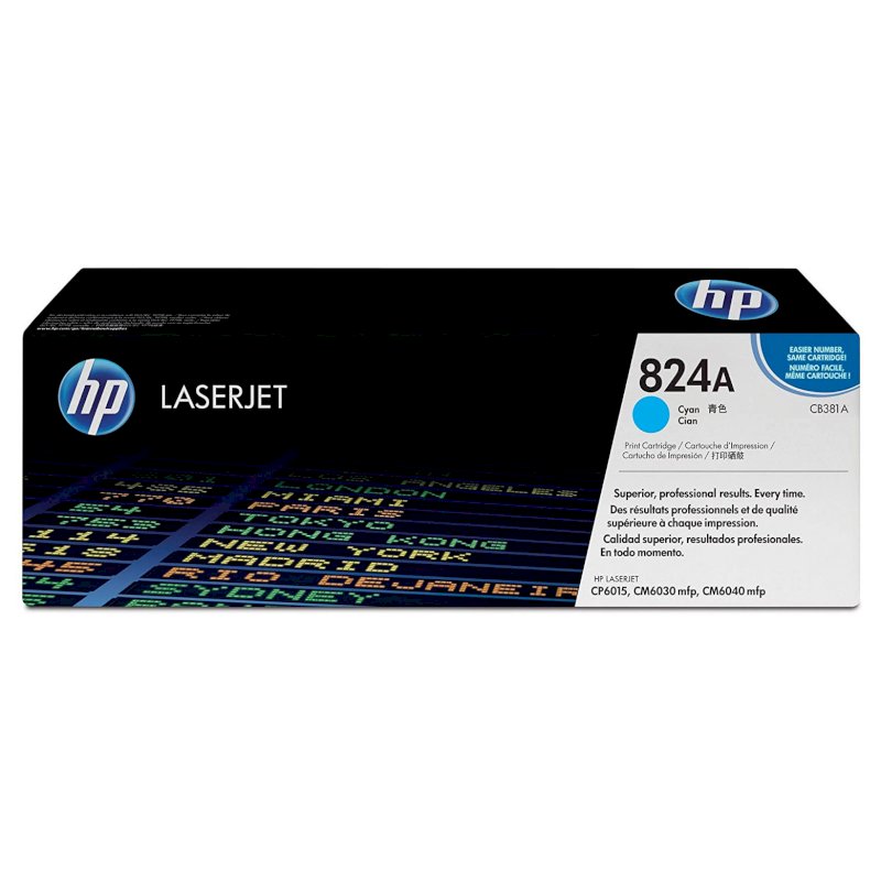 Toner HP 824A do Color LaserJet CP6015/6030/6040 | 21 000 str. | cyan  
