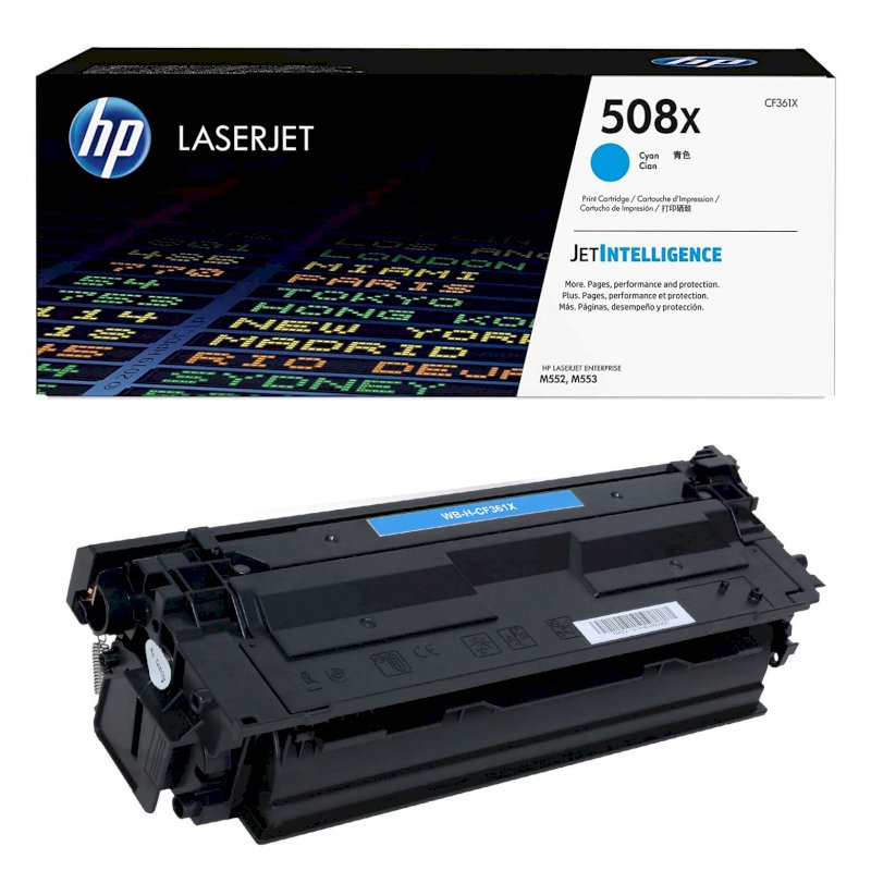 Toner HP 508X do Color LaserJet  M552/553 | 9 500 str. | cyan  