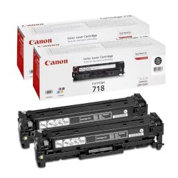 Oryginalny Zestaw dwóch tonerów korporacyjnych Canon CRG-718 (CRG718) blackOryginalny Zestaw dwóch...