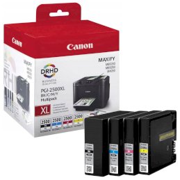 Zestaw czterech  tuszy  Canon   PGI2500XL do MB-5050/5350 | 4 x 19.3ml | CMYK