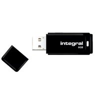 Integral USB 8GB Black, USB 2.0 with removable cap  