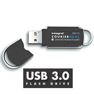 Integral pamięć USB3.0 8GB Courier Dual- Szyfrowanie Sprzętowe AES256BIT,FIPS197Integral pamięć USB3.0 8GB...