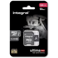 Integral karta pamięci micro SDHC/XC Cl10 Class 10 64GB + adapterIntegral karta pamięci...