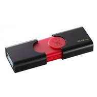 Kingston pamięć DataTraveler 106 | USB 3.0 | 64GB| 100MB/s | black-redKingston pamięć...