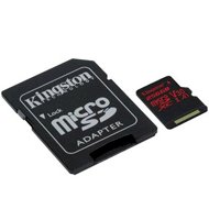 Kingston karta pamięci microSDXC Canvas React U3 UHS-I V30 | 256 GB | + AdapterKingston karta pamięci...