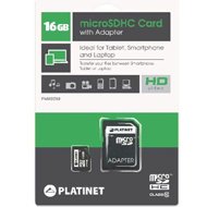 Platinet karta pamięci microSD class 10 + adapter SD | 16GB  